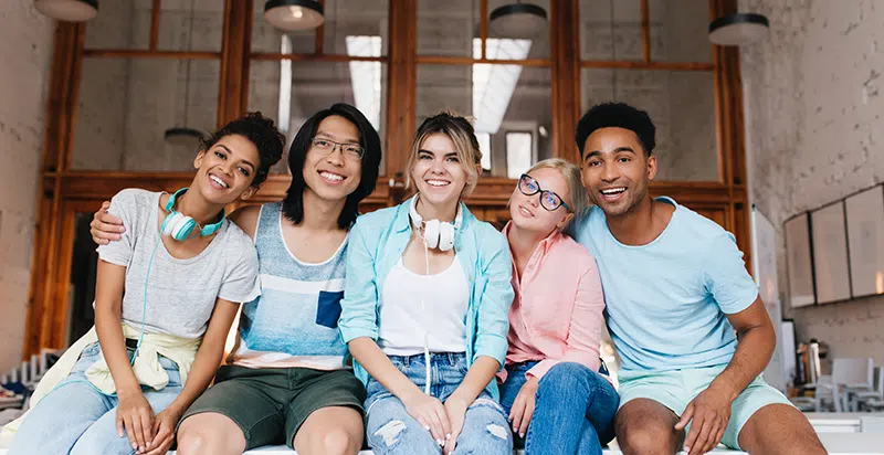 Happy clients group image